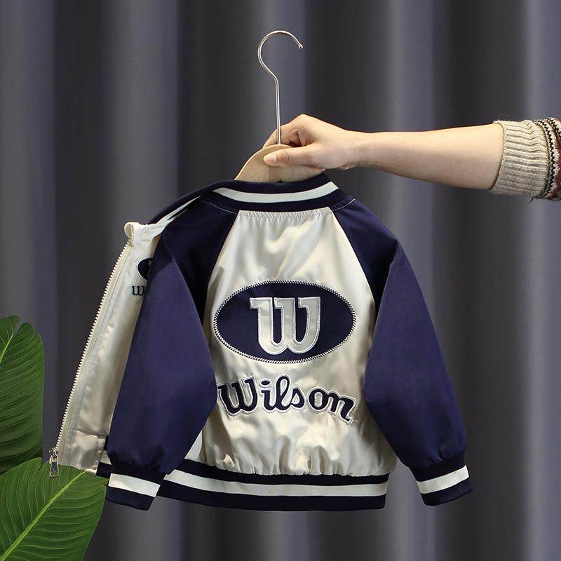 男童棒球服外套春秋款2025新款宝宝冬装加绒夹克小儿童装春季男孩