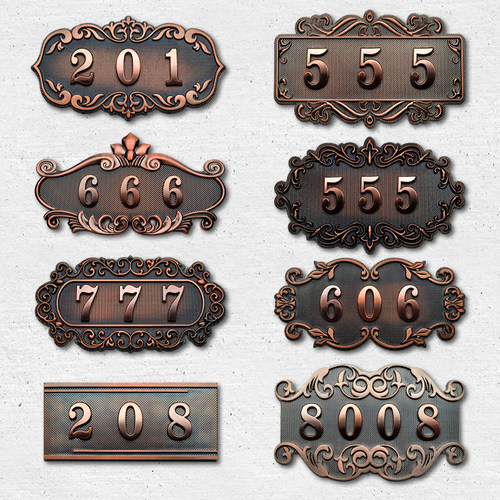 家用数字号码牌仿金属包厢数字牌