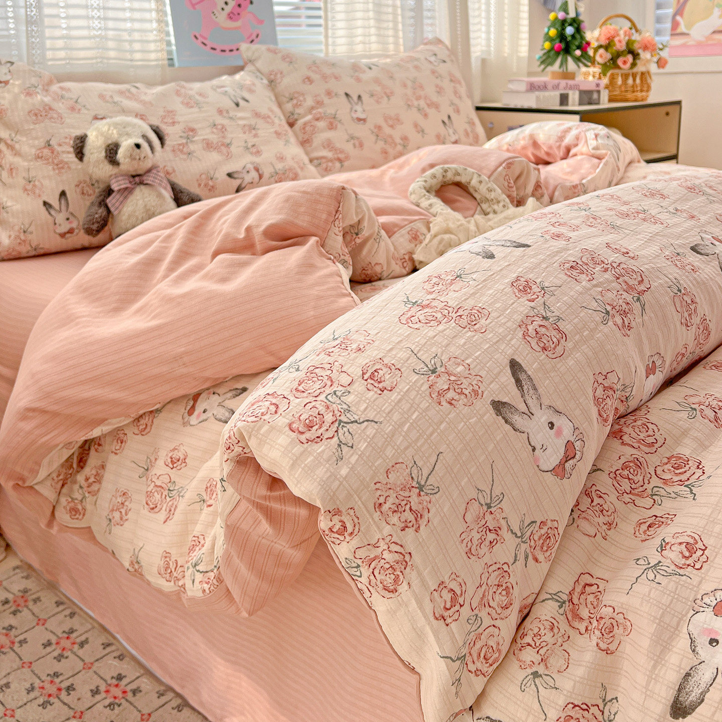 2026新款小清新A类韩版公主风四件套全棉纯棉床单被套学生三件套