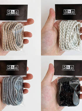 适配斐FLIA乐火星二代掠夺者2巴黎老爹鞋反光黑白条纹米色圆鞋带