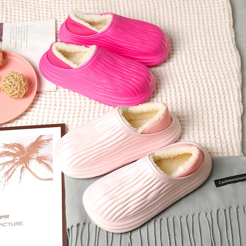 厚底防滑冬天包跟家用外穿棉拖鞋