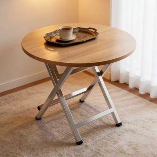 折叠圆桌出租屋吃饭餐桌小桌子户外便携式摆摊折叠桌简易家用桌子