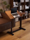 气动电脑桌可移动升降桌床边桌家用办公学习桌子卧室小型站立书桌