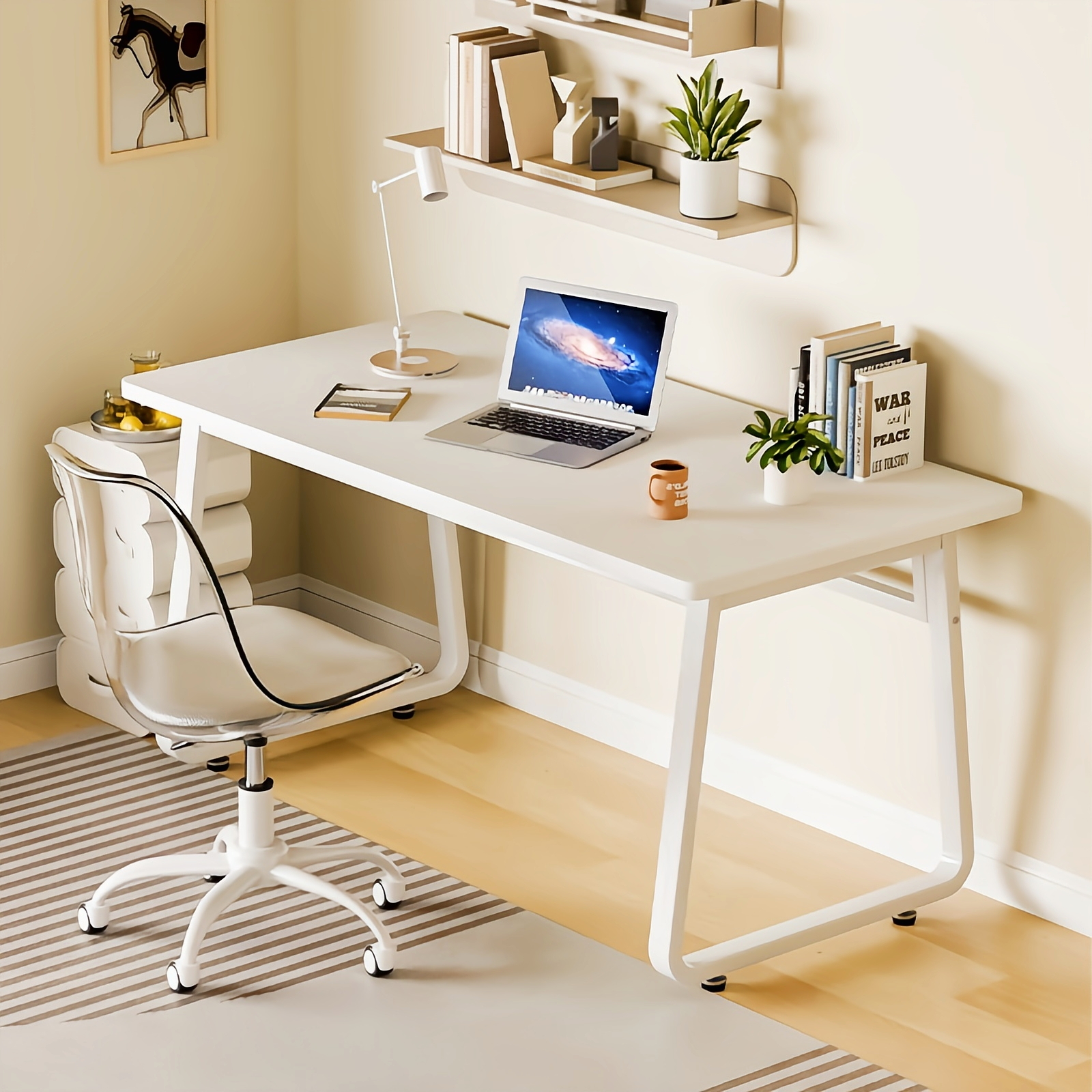 奶油风ins电脑桌卧室家用