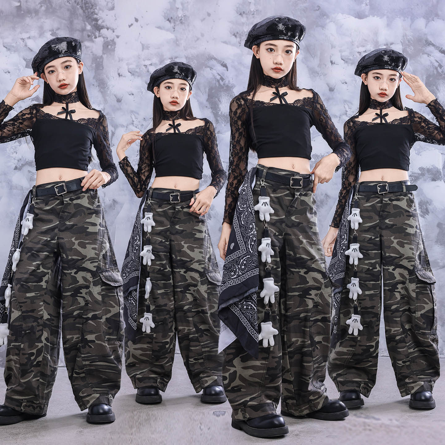 爵士舞服装女童潮酷时髦儿童走秀潮服套装少儿爵士演出服女团表演,童装/婴儿装/亲子装,儿童演出服,淘宝优惠券,粉丝福利购,淘宝优惠卷