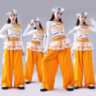 少儿爵士舞演出服女童服装 女孩时髦酷 儿童多巴胺走秀潮服jazz套装