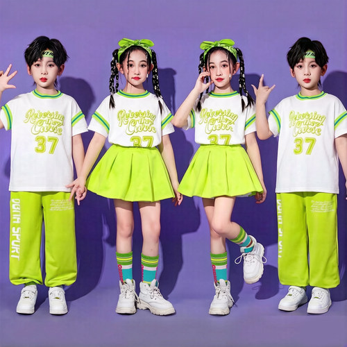 运动会开幕式服装小学生班服套装儿童啦啦队演出服幼儿园舞蹈表演