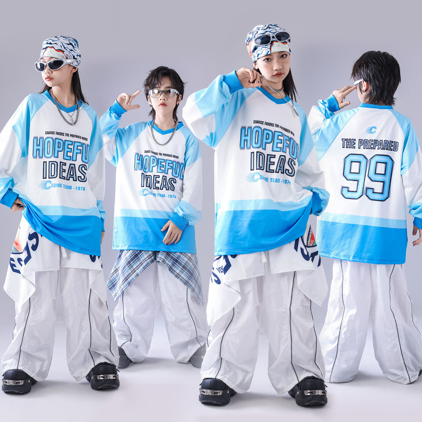 街舞儿童潮服hiphop童装少儿服装男童套装小学生运动会开幕式服装