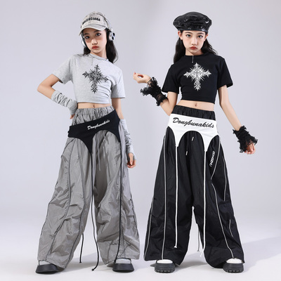 爵士舞服装女童潮酷时髦儿童模特走秀潮服jazz套装少儿爵士演出服