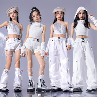 爵士舞女童服装 少儿爵士演出服女团儿童走秀潮服 潮酷jazz时髦套装