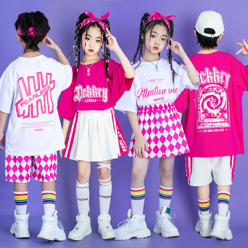 国庆儿童演出服啦啦队表演服小学生运动会开幕式服装班服街舞潮服 - 封面