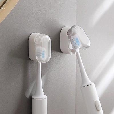 电动牙刷架带盖防尘免打孔壁挂卫生间家用儿童简约情侣牙刷收纳架