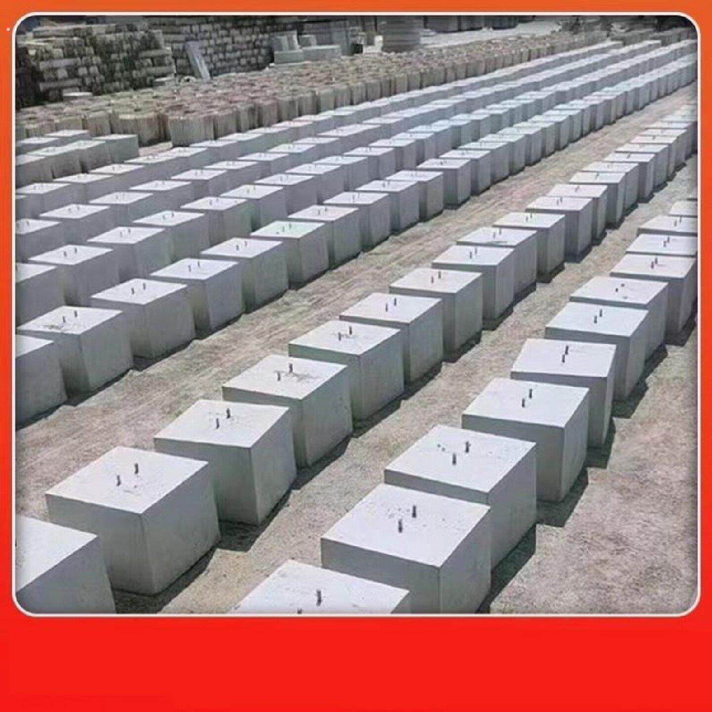 光伏发电水泥墩模具圆形方形配重块太阳能发电基础墩基座塑料模具