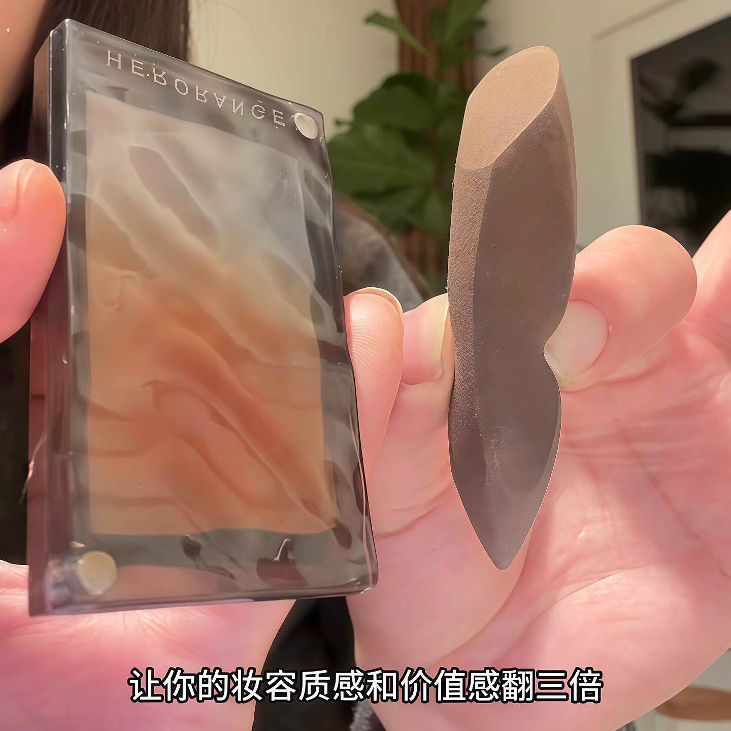 细节美妆蛋不吃粉底妆遮瑕提亮修容拇指粉扑精准多功能干湿两用