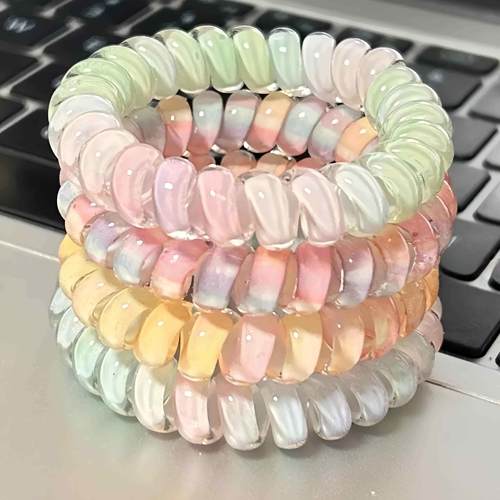 高品质波点电话线 线发圈夏天清新百搭发圈耐用皮筋女扎头高弹力