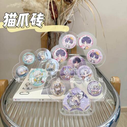 猫爪砖吧唧展示架高透亚克力爱心5875徽章收纳谷子相框谷美摆件
