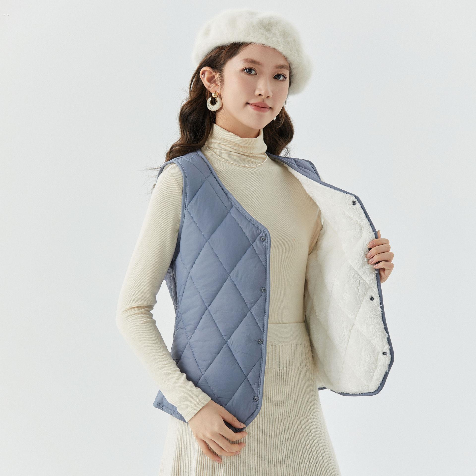 秋冬羽绒棉马甲女贴身内穿2025新款轻薄保暖打底坎肩背心修身马夹