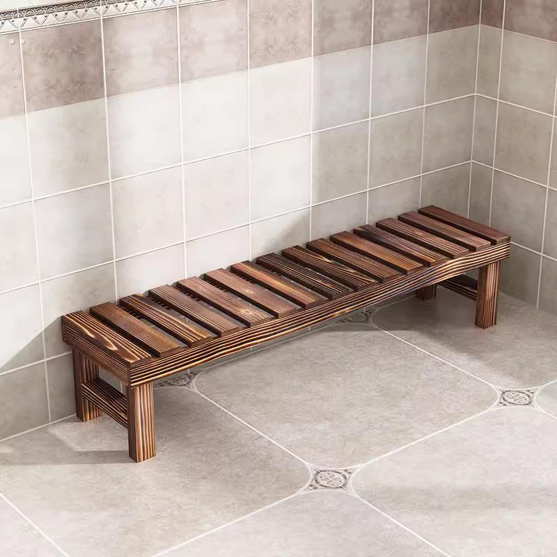 实木花架凳子长条凳客厅家用落地式一层露天阳台防腐木梯式置物