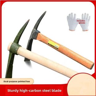 多功能挖土挖树根工具钢镐铁镐两用锄镐头户外纯钢羊镐锄头小洋镐