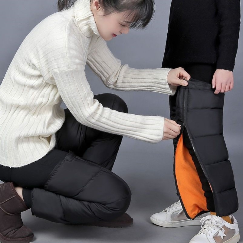 护膝女电动车挡风防水加绒加厚羽绒棉防寒保暖护腿裤儿童护膝冬季