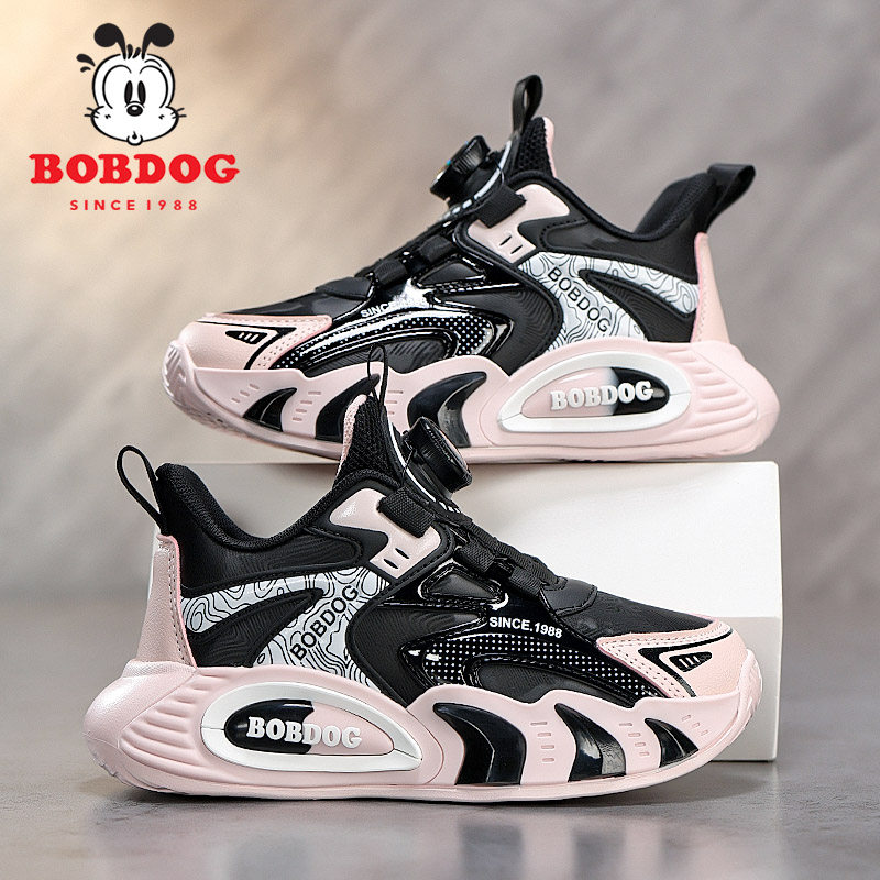 巴布豆女童鞋子运动鞋2025秋冬季新款皮面防水女孩防滑儿童休闲鞋