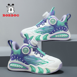 巴布豆童鞋男童运动鞋2025秋冬新款皮面防水中大童户外儿童休闲鞋