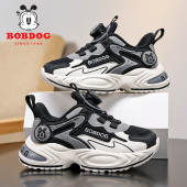 网面透气中大童男孩儿童跑步鞋 男童运动鞋 2026春秋新款 巴布豆童鞋