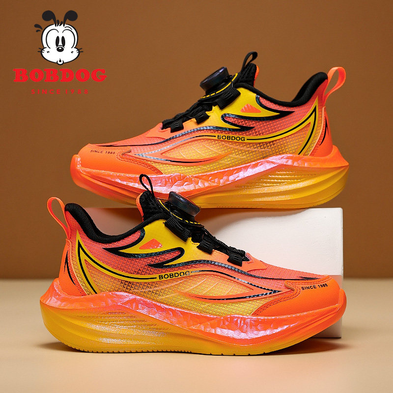 巴布豆男童运动鞋2026春秋季新款网面透气中大童小学生儿童跑步鞋