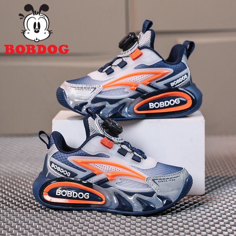 巴布豆童鞋男童运动鞋2026春秋新款透气网鞋中大童户外儿童跑步鞋