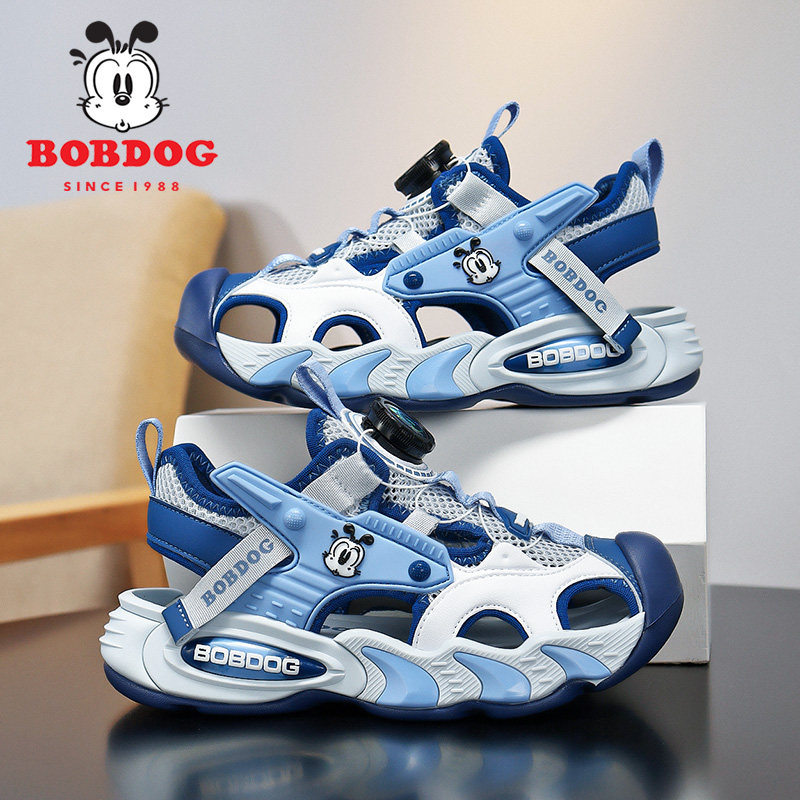巴布豆童鞋男童包头凉鞋2026夏季新款小学生男孩子防滑儿童沙滩鞋