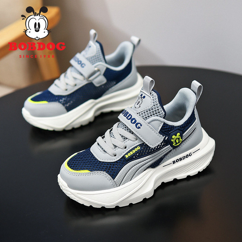 巴布豆男童鞋子运动鞋2026夏季新款网面透气中大童男孩儿童休闲鞋