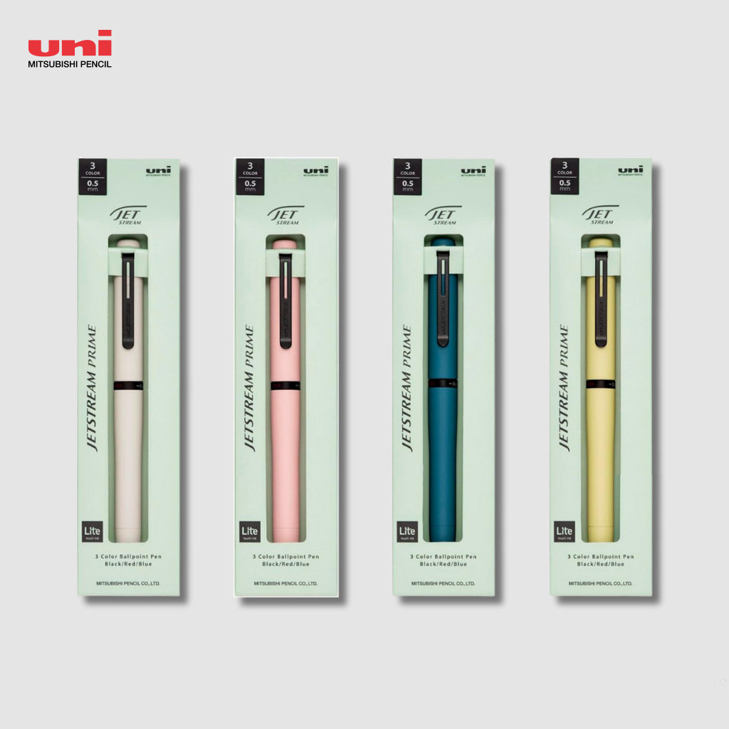 日本Uni 三菱新款jetstream prime 3色金属圆珠笔旋转出芯