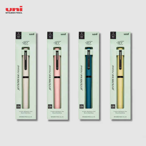 日本Uni 三菱新款jetstream prime 3色金属圆珠笔旋转出芯