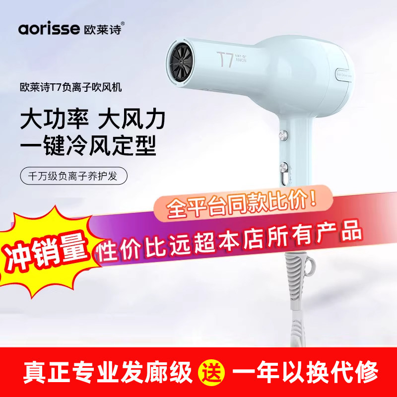 欧莱诗吹风机专业发廊级大功率大风力速干造型负离子护发恒温家用