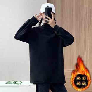 300斤大码2026新款女生卫衣春秋冬季胖妹妹遮肚德绒长袖宽松上衣