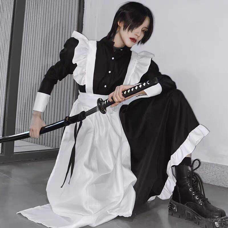 男仆装cos服装漫展伪娘性感cosplay咖啡厅女仆黑白萝莉连衣裙衣服