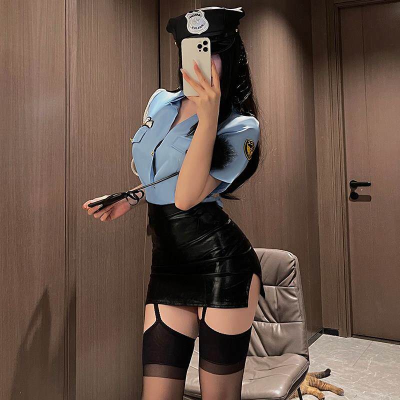性感纯欲女警cos制服空姐紧身包臀裙情侣诱惑qqn内衣火辣私密睡衣