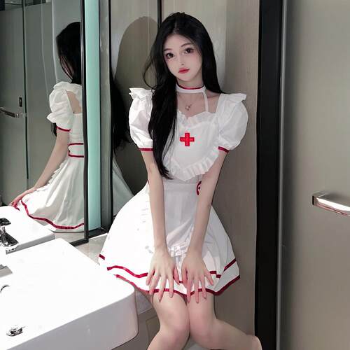 可爱护士小姐姐！纯欲风连衣裙cosplay制服套装万圣节网红主播服