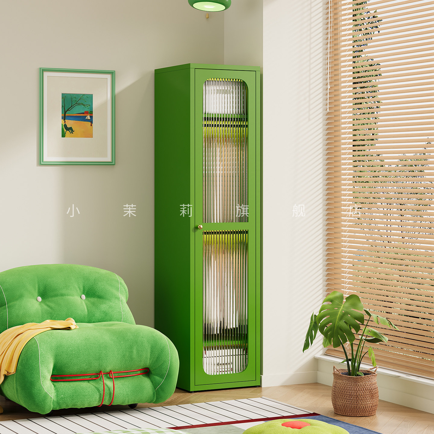 新款钢制衣柜简易组装靠墙一体收纳柜小户型省空间环保金属挂衣柜