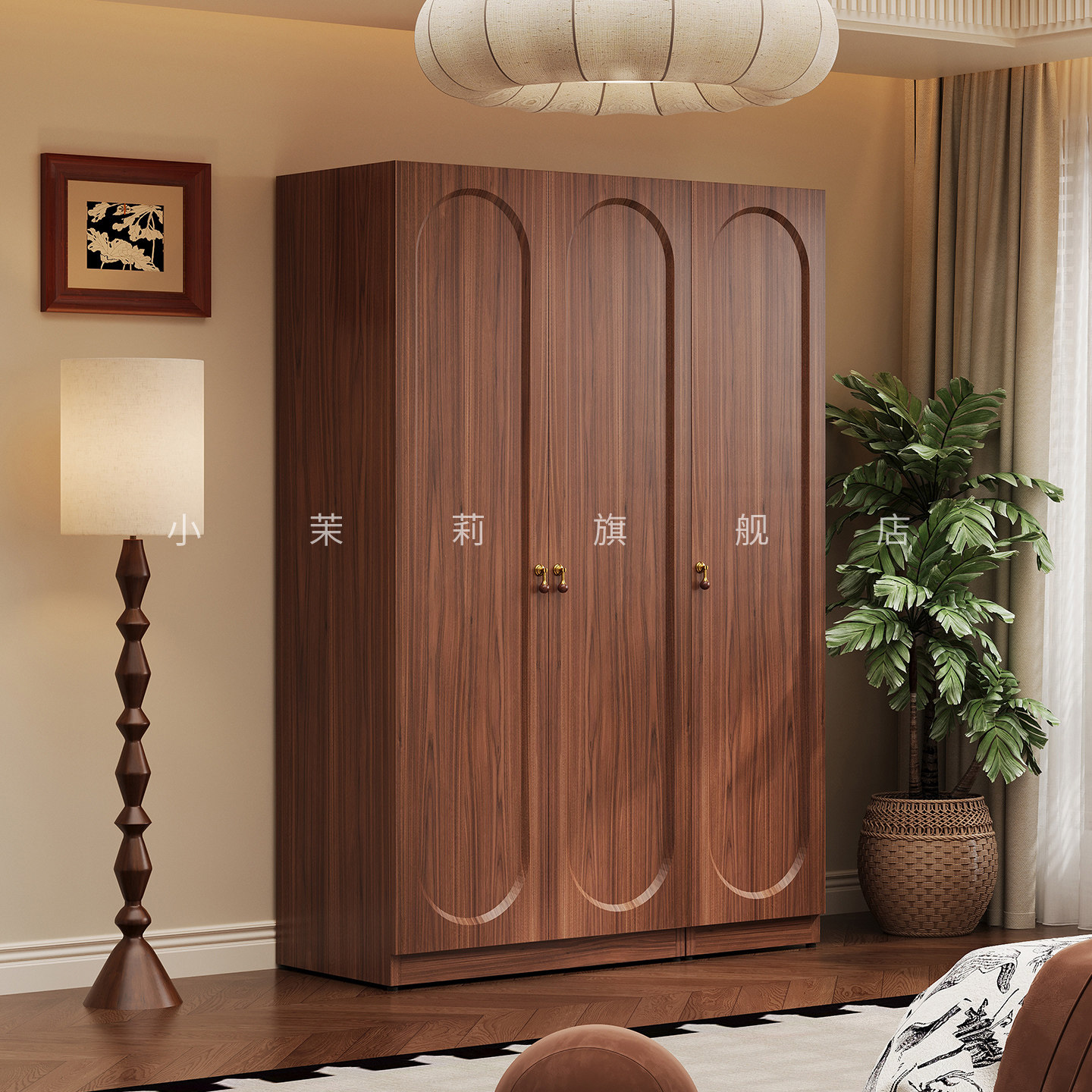 中古风铁柜衣柜加厚组合婴儿大衣柜宝宝学生环保无甲醛铁皮储物柜