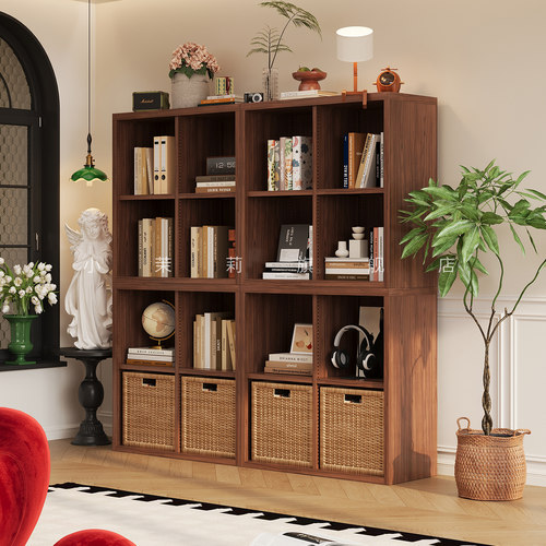 复古风金属格子柜自由组合储物柜