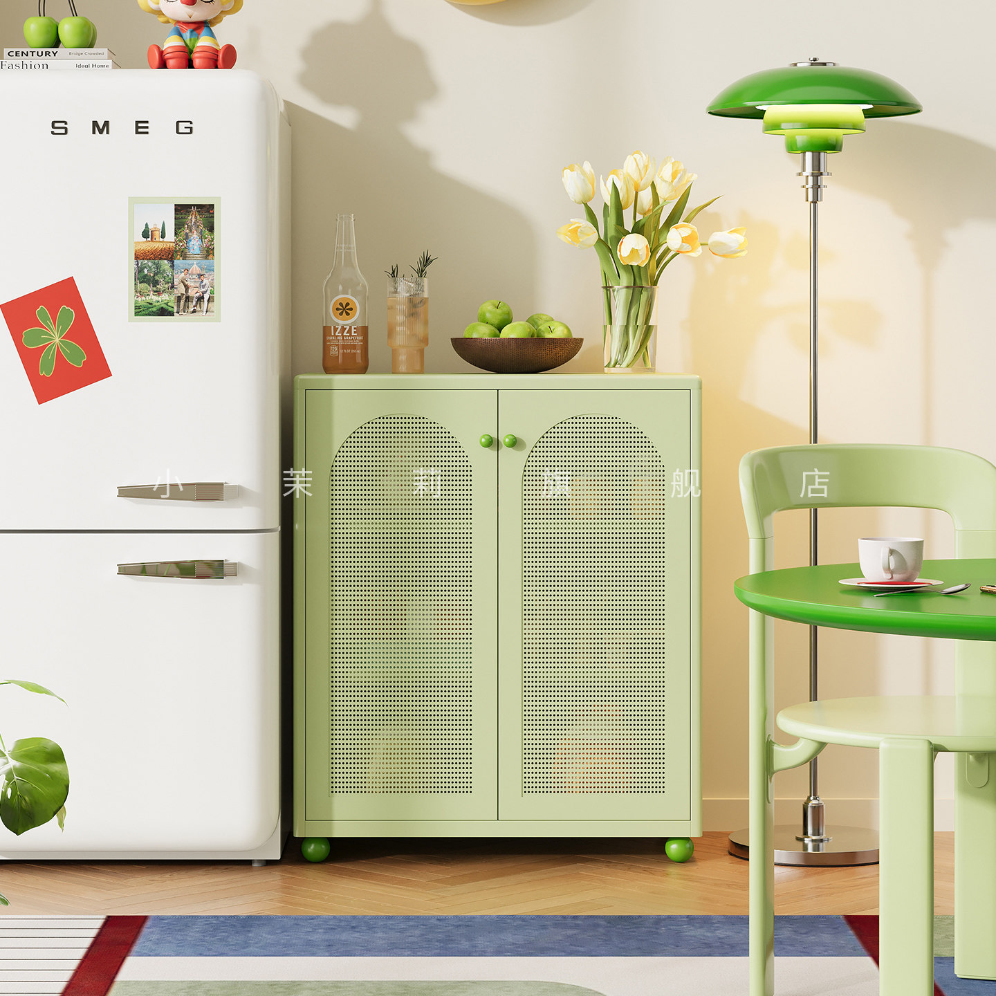 中古风金属餐边柜储物柜靠墙一体客厅多功能铁皮收纳柜沙发旁边柜,住宅家具,餐边柜,淘宝优惠券,粉丝福利购,淘宝优惠卷