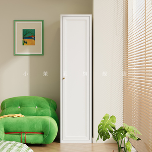 单门衣柜法式简约家用卧室小户型窄衣柜简易儿童省空间储物收纳柜