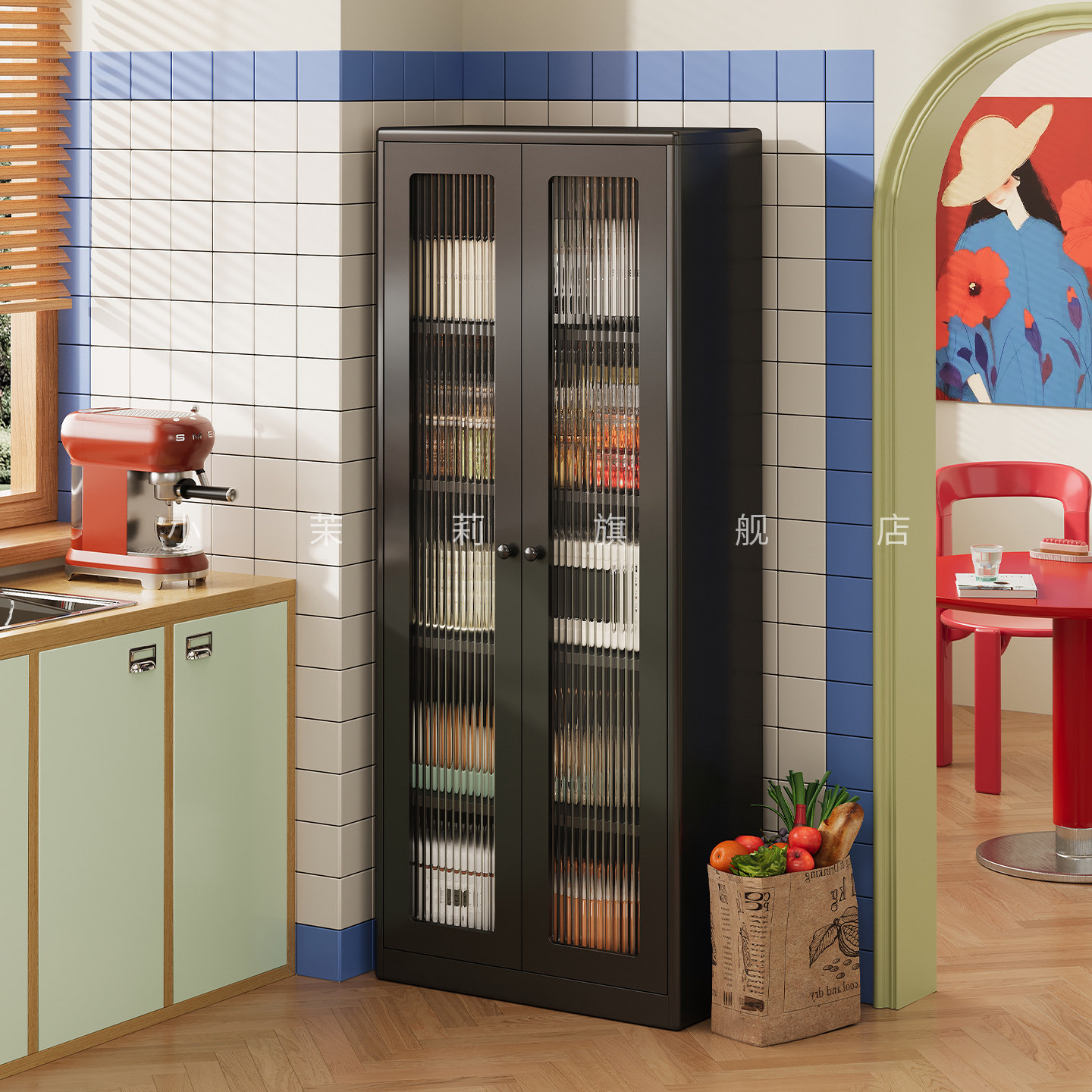 2026年新款橱柜家用厨房置物柜小户型客厅餐边柜靠墙铁皮柜置物柜