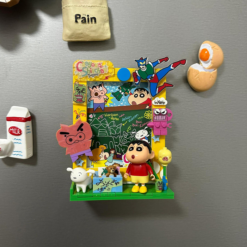 蜡笔小新冰箱贴磁贴个性创意2024新款创意装饰3d立体可爱卡通diy