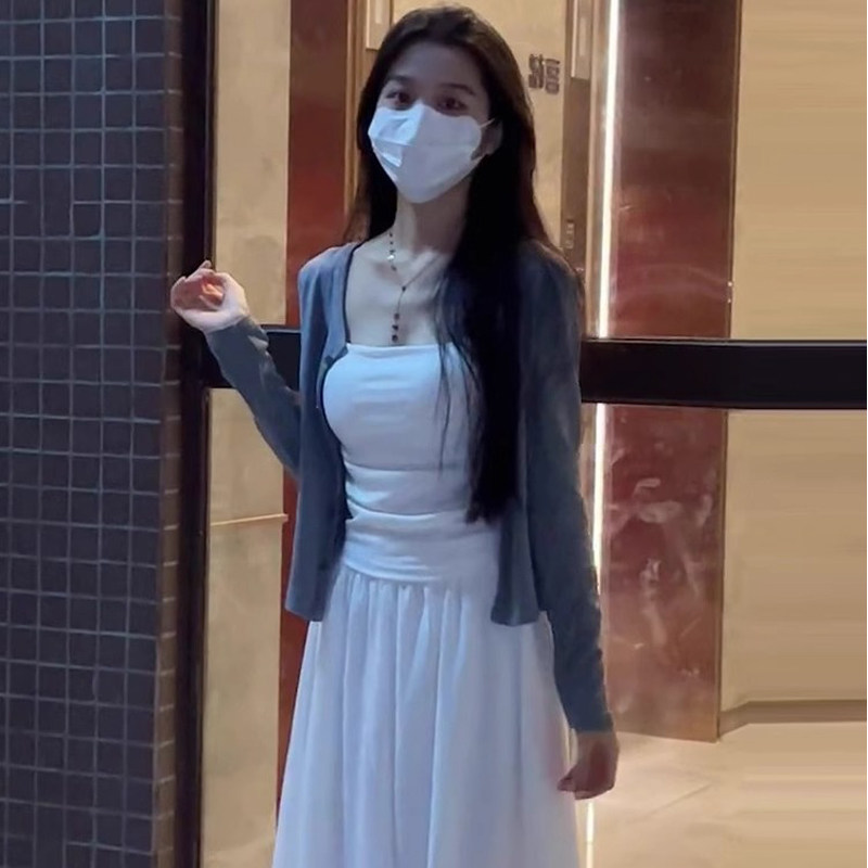 潮牌法式气质裙子套装女2024夏季新款梨形身材微胖显瘦轻熟三件套