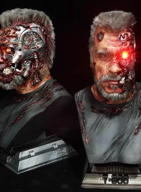 T800施瓦辛格半骨骼半身像终结者    3D打印文件，可打印模型