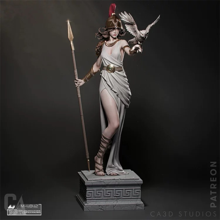 雅典娜  希腊神话战争女神  3D打印文件,可打印模型