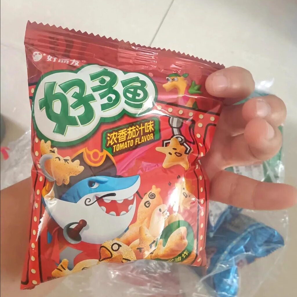【抢】好丽友好多鱼小包装蕃茄烧烤海苔非油炸儿童休闲零食