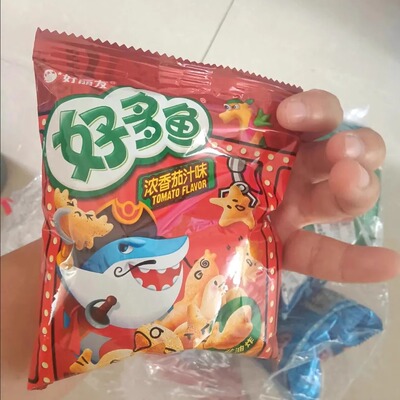 【抢】好丽友好多鱼小包装蕃茄烧烤海苔非油炸儿童休闲零食